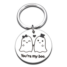 Load image into Gallery viewer, Gifts For Boyfriend Valentines Gifts for Him Husband From Girlfriend Wife Cute Halloween Boo Keychain Gifts for Couple Women Wedding 1 Year Anniversary Birhtday Gifts Christmas Ghost Love Boo Gifts