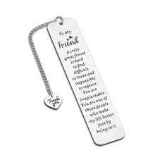 Load image into Gallery viewer, Bookmark Gifts for Best Friend Friendship Gift for Women Christamas Stocking Stuffers Friends Sentimental Gifts for Friend Best Friend Birthday Graduation Gifts for Women Female Friend Gift Ideas