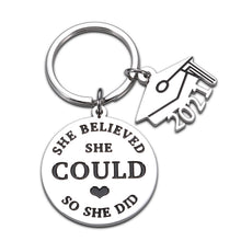 Load image into Gallery viewer, Funny Senior class of 2021 Graduation Gifts Keychain For Her Female Nurse Women Girls From Dad Mom Stepfather from Middle High College Medical Law Dental School Grad Gifts Boyfriend Girlfriend Keyring