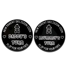 Load image into Gallery viewer, Funny Decision Coin New Mom Dad To Be New Parent Gift for Pregnant Women First Time Mommy Daddy Birthday Gift for Men Husband Wife Expecting Mother Fathers Day Christmas New Baby Present- Double-Sided