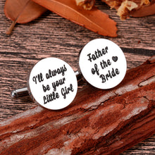 Load image into Gallery viewer, Cufflinks for Men Men Initials Sterling Silver Father of The Bride Cufflinks Gifts from Daughter Dad Cufflinks for Men Set Shirt Cufflinks Father of The Groom Gift Father's Day Gift