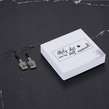 Load image into Gallery viewer, Holy shit we’re still married Black Funny Hook Earring Set Halloween Earrings Ghost Dangle Skull Drop Wizard Bottle Ear Stud Earrings Jewelry Christmas Gift for Women