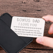 Load image into Gallery viewer, Fathers Gifts from Son Daughter Kids For Step Dad Wallet Insert Card Gifts from Stepdaughter Stepson Wife for New Daddy Father To Be Birthday Christmas Valentines Thanksgiving Day Card Gifts