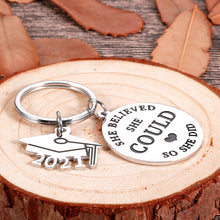 Load image into Gallery viewer, Funny Senior class of 2021 Graduation Gifts Keychain For Her Female Nurse Women Girls From Dad Mom Stepfather from Middle High College Medical Law Dental School Grad Gifts Boyfriend Girlfriend Keyring