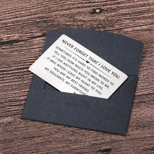 Load image into Gallery viewer, Fleure Esme Husband Wife Wallet Card Insert Valentine Christmas Gifts for Him Her Men Husband Anniversary from Wife Girlfriend Stocking Suffers Birthday Gift I Love You Note Wedding Engagement Gifts Fiance Groom