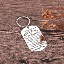 Load image into Gallery viewer, Boss Appreciation Gifts For Office Manager Female Boss Lady Mentor Pm Coach Supervisor Leader Keychain From Coworker Colleague Employee Christimas Valentines Birthday Farewell Goodbye Retirement Gifts Encouragement Key Ring Best Boss Gifts Men Women