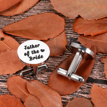 Load image into Gallery viewer, Cufflinks for Men Men Initials Sterling Silver Father of The Bride Cufflinks Gifts from Daughter Dad Cufflinks for Men Set Shirt Cufflinks Father of The Groom Gift Father's Day Gift