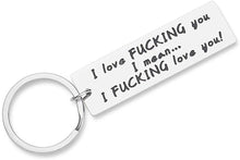 Load image into Gallery viewer, Love Keychain-gifts-boyfriend-husband-him-her I love you key chain funny gag gifts for hubby valentine day anniversary wedding birthday gifts for from girlfriend wife couple her presents