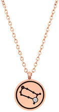 Load image into Gallery viewer, 12 Zodiac Constellation Necklace Valentine Day Gifts For Her Women Girls Star Birth Sign Necklace Gifts Horoscope Necklace Rose Gold 16" - 18" Chain Astrology Jewelry Pendant Celestial Necklace Zodiac Charm Gifts