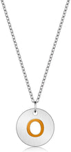 Load image into Gallery viewer, Valentine Day Gifts Initial Letter Pendant Necklace For Her Women Girls 18K Gold Plated Alphabet 26 A-Z Necklace Stainless Steel Round Script Name Monogram Charm Adjustable Chain Jewelry Teens