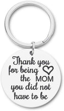 Load image into Gallery viewer, Gifts for Step Mother New Mom Keychain Wife Birthday Gifts Keychain Mothers Day Gifts From Husband Anniversary Wedding Gifts For Mother Of The Bride Groom Presents From Daughter Son Kids Key Tag
