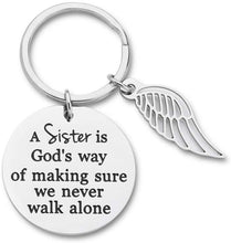 Load image into Gallery viewer, Sister Best Friends Gifts from Sister Friendship Keychain for Teenage Girls Women BFF Bestie Birthday Wedding Valentine Day Gifts Cousin Step Sister in Law Key Ring Jewelry Presents Her