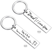 Load image into Gallery viewer, Father Of The Bride Gifts From Daughter To Dad Keychain Double Sided Wedding Day Thank You Appreciation Gifts For Father Daddy Him Men Dad I Love You Today a Bride Forever Your Little Girl Jewelry