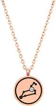 Load image into Gallery viewer, 12 Zodiac Constellation Necklace Valentine Day Gifts For Her Women Girls Star Birth Sign Necklace Gifts Horoscope Necklace Rose Gold 16" - 18" Chain Astrology Jewelry Pendant Celestial Necklace Zodiac Charm Gifts