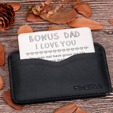 Load image into Gallery viewer, Fathers Gifts from Son Daughter Kids For Step Dad Wallet Insert Card Gifts from Stepdaughter Stepson Wife for New Daddy Father To Be Birthday Christmas Valentines Thanksgiving Day Card Gifts