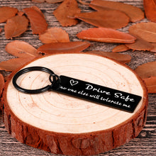 Load image into Gallery viewer, Boyfriend Gifts Men Valentines Day Gifts For Husband Him From Wife Girlfriend Drive Safe Keychain Fathers Day Birhtday Sentimental Fiance Gifts For Men Dad New Driver Best Friends BF Black Key Chain