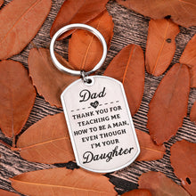 Load image into Gallery viewer, Fathers Day Keychain Gifts for Dad From Kids Son Daughter Men Valentines Best Gifts for Dad Husband Papa Stepdad New Daddy To Be From Stepdaughter Wife Birthday Christmas Stepfathers Day Gifts