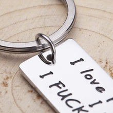 Load image into Gallery viewer, Love Keychain-gifts-boyfriend-husband-him-her I love you key chain funny gag gifts for hubby valentine day anniversary wedding birthday gifts for from girlfriend wife couple her presents