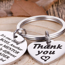Load image into Gallery viewer, Boss Gifts for Christmas Men Women Office Keychain Appreciation Gifts for Supervisor Mentor Leader Birthday Thank You Leaving Going Away Gifts Retirement Coworker Boss Lady Goodbye Presents