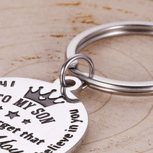 Load image into Gallery viewer, To My Son Keychain Gifts From Mom Dad Mother To Son Stocking Stuffers Inspirational Christmas Gifts For Him Men Teen Boys Kids Birthday Wedding Graduation Encouragement Gifts To Boys Fathers Day
