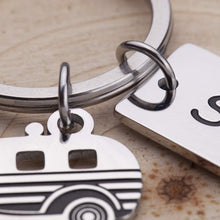 Load image into Gallery viewer, Funny Camping Keychain Gifts For Caravanners Rv Travelers Accessories Shitter’s Full Camper Trailer Key Chain RV Camping Accessories Hilarious Key Ring For Camping Lover Men Vacation Jewelry