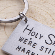 Load image into Gallery viewer, Funny Anniversary Keychain Gifts For Men Him Her Husband Wife Valentine Day Gifts For Hubby Wifey Couple Birthday Gifts For 5th 10th 20th Anniversary Wedding Gag Gifts Key Chain Men Women