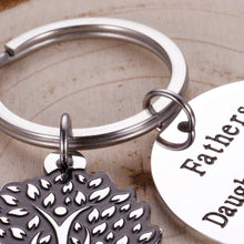 Load image into Gallery viewer, Fathers Day Gifts for Dad Keychain Birthday Christmas Gifts for Daddy Step Dad from Daughter Kids Wife Key Ring Father in Law Father of The Bride Wedding Anniversary for Dad Men Him Stocking Stuffers