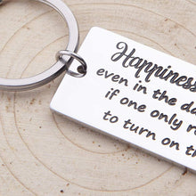 Load image into Gallery viewer, Encouragement Keychain Gifts for Women Teens Happiness Can Be Found in The Darkest of Times Harry Potter Key Ring Daughter Son Gifts Inspirational Motivational Gifts for Girls Boys Men