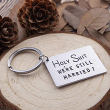 Load image into Gallery viewer, Funny Anniversary Keychain Gifts For Men Him Her Husband Wife Valentine Day Gifts For Hubby Wifey Couple Birthday Gifts For 5th 10th 20th Anniversary Wedding Gag Gifts Key Chain Men Women