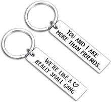 Load image into Gallery viewer, Funny Friendship Small Gang Keychain Double Sided Gifts for Best Friends Birthday Valentine Gifts for BFF Bestie Women Men Coworker Girlfriends Teenage Girls Boys Sisters Him Her Key Ring Jewelry