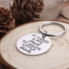 Load image into Gallery viewer, Teachers Appreciation Gifts Mothers Fathers Day Keychain Thank You Birthday Gifts For Mom Dad Teachers Coaches Women It Takes A Big Heart To Help Shape Little Minds Graduation Key Ring