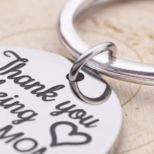 Load image into Gallery viewer, Gifts for Step Mother New Mom Keychain Wife Birthday Gifts Keychain Mothers Day Gifts From Husband Anniversary Wedding Gifts For Mother Of The Bride Groom Presents From Daughter Son Kids Key Tag