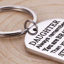 Load image into Gallery viewer, Inspirational Christmas Gifts for Daughter Keychain Stocking Stuffers for Her from Mom Dad Father to Daughter Teen Adult Women Teenage Girls Kids Birthday Gradation Bride Wedding Gifts Presents