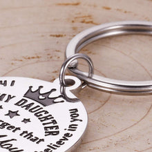 Load image into Gallery viewer, To My Daughter Keychain Gifts From Mom Dad To Daughter Inspirational Christmas Gifts For Her Women Girls Adoptive Step Daughter Birthday Wedding Graduation Encouragement Gifts To Girls Mothers Day
