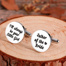 Load image into Gallery viewer, Cufflinks for Men Men Initials Sterling Silver Father of The Bride Cufflinks Gifts from Daughter Dad Cufflinks for Men Set Shirt Cufflinks Father of The Groom Gift Father's Day Gift