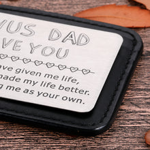 Load image into Gallery viewer, Fathers Gifts from Son Daughter Kids For Step Dad Wallet Insert Card Gifts from Stepdaughter Stepson Wife for New Daddy Father To Be Birthday Christmas Valentines Thanksgiving Day Card Gifts