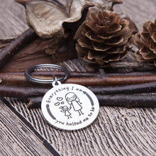 Load image into Gallery viewer, Keychain Gifts for Mom Mothers Day Birthday Gifts for Mom Keychain Gifts from Daughter Son Everything I Am You Helped Me to Be Mother’s Day Gifts Presents for Mother Mum