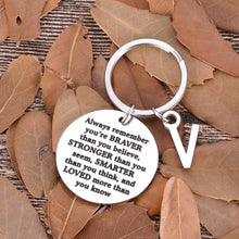 Load image into Gallery viewer, Inspirational Christmas Gifts for Son Daughter Keychain Personalized Initial Charm Valentine Women Men Friends Teens Sweet 16 Birthday College Graduation Gifts for Teenage Boy Girls Gifts Him Her