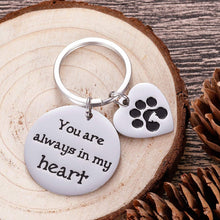 Load image into Gallery viewer, Pet Memorial Gifts Keychain for Pet Dogs Owner Dog Mom Dad Remembrance Memory Sympathy Gifts for Loss of Dog Pet Loss Gifts Keepsake for Dog Lover You are Always in My Heart Paw Print Keyring