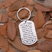 Load image into Gallery viewer, to My Daughter Keychain Valentine Gifts for Daughter Birthday from Mom Dad Grandma Inspirational Graduation Sweet 16 Gifts for Her from Teen Adult Women Teenage Girls Wedding Presents
