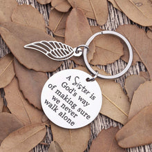 Load image into Gallery viewer, Sister Best Friends Gifts from Sister Friendship Keychain for Teenage Girls Women BFF Bestie Birthday Wedding Valentine Day Gifts Cousin Step Sister in Law Key Ring Jewelry Presents Her