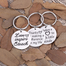 Load image into Gallery viewer, Teacher Appreciation Gifts for Women Coach Tutors Keychain 3 Pcs Bulk Graduation Teacher Valentine Gifts for Birthday Thank You Goodbye Farewell Gifts Key Ring for Men Teachers Principal