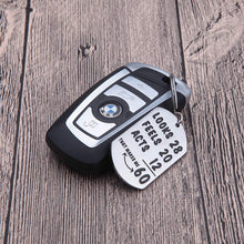 Load image into Gallery viewer, Funny Happy 60th Birthday Keychain Gifts for Men Women Turning 60 Gifts 60 Years Old Gifts for/from Husband Wife Grandma Grandpa Mom Dad Newly Turned 60th B-Day Key Ring Presents Him Her