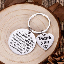 Load image into Gallery viewer, Boss Gifts for Christmas Men Women Office Keychain Appreciation Gifts for Supervisor Mentor Leader Birthday Thank You Leaving Going Away Gifts Retirement Coworker Boss Lady Goodbye Presents