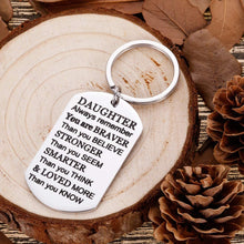 Load image into Gallery viewer, Inspirational Christmas Gifts for Daughter Keychain Stocking Stuffers for Her from Mom Dad Father to Daughter Teen Adult Women Teenage Girls Kids Birthday Gradation Bride Wedding Gifts Presents