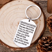 Load image into Gallery viewer, Granddaughter Christmas Gifts Jewelry Keychain from Grandma Grandpa to Granddaughter Inspirational Stocking Stuffers For Her Teen Adult Women Teenage Girls Birthday Gradation Wedding Gifts Presents