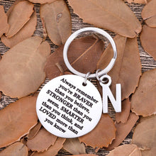 Load image into Gallery viewer, Inspirational Christmas Gifts for Son Daughter Keychain Personalized Initial Charm Valentine Women Men Friends Teens Sweet 16 Birthday College Graduation Gifts for Teenage Boy Girls Gifts Him Her