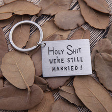 Load image into Gallery viewer, Funny Anniversary Keychain Gifts For Men Him Her Husband Wife Valentine Day Gifts For Hubby Wifey Couple Birthday Gifts For 5th 10th 20th Anniversary Wedding Gag Gifts Key Chain Men Women