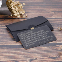 Load image into Gallery viewer, Wallet Insert Card Christmas Gifts for Him Her Husband Boyfriend Valentine Anniversary Birthday Gifts Mini Love Note Wedding Engagement Gifts Men
