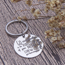 Load image into Gallery viewer, Inspirational Keychain Gifts Personalized Engraved Charm Key Chain Ring Pendant Go Confidently in The Direction of Your Dreams Graduation Birthday Gift for Office, Teen Boys, Teenage Girls